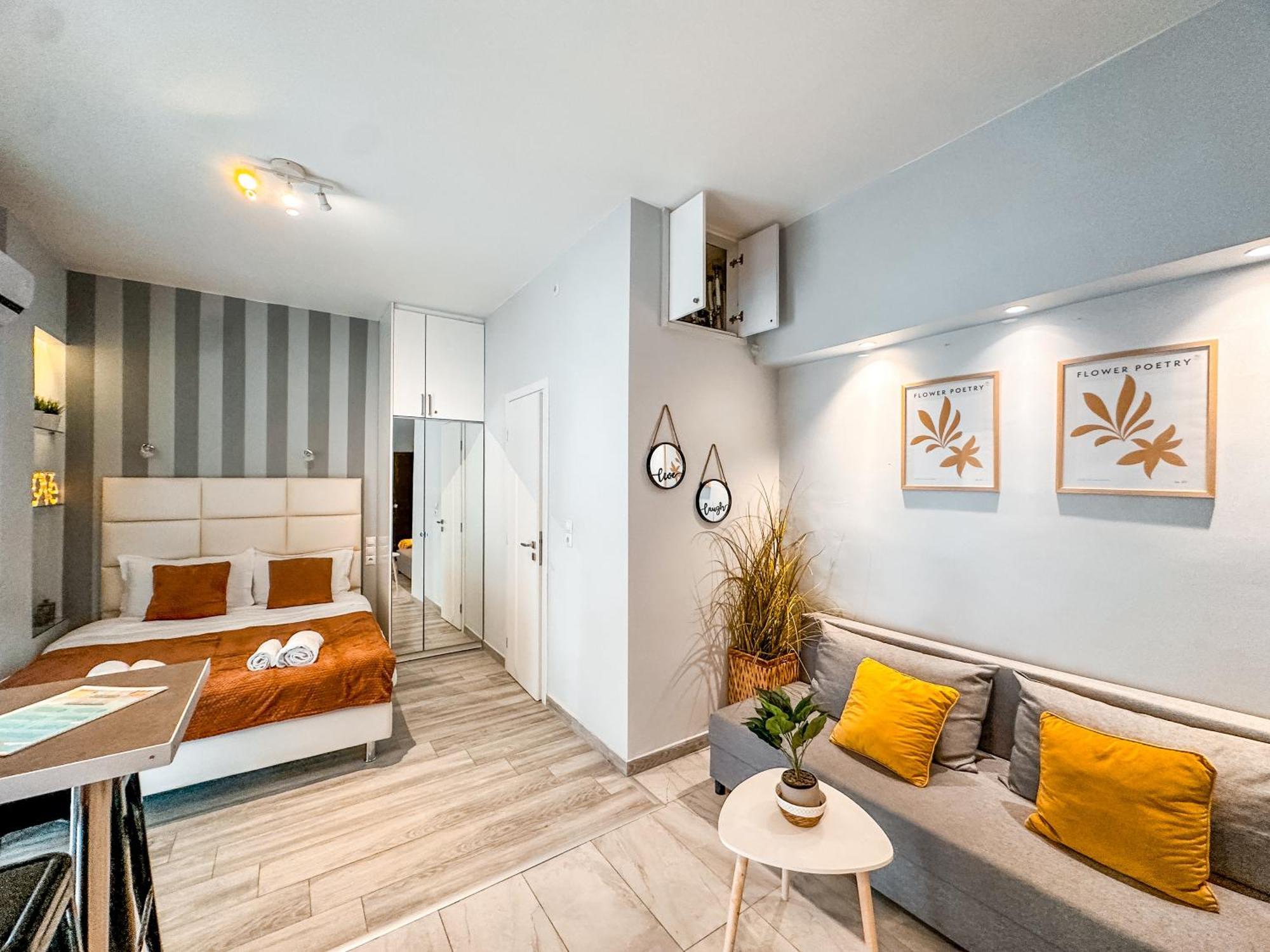 Walk To Markets From A Cozy Studio By Cielo Homes Афины Экстерьер фото